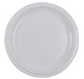 Plato plástico redondo 18cm blanco 10 un