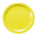 Platos plásticos redondos 18cm amarillo 10 un