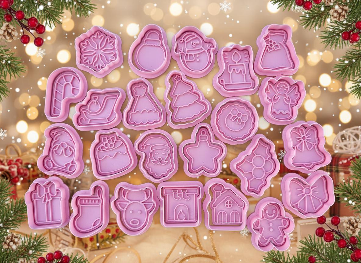 Set Cortadores de galletas Calendario de advientos 2, 24PCS