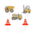 Set de Velas de autos de construcción 5pcs
