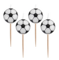 Set de velas balón de futbol 5.9cm 4pcs