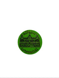 Sticker Alfajor Artesanal Castillo verde 100 un 4x4cm