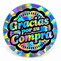 Sticker holográfico Gracias por su Compra 100 un