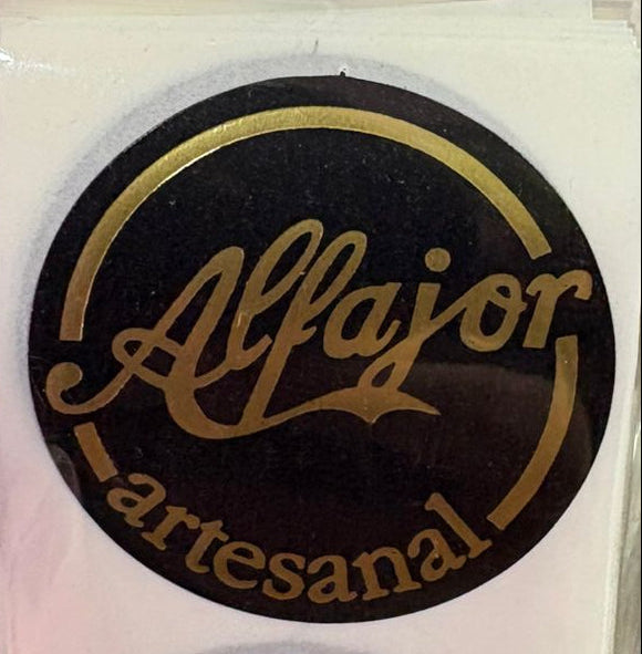 Stickers Alfajor artesanal Negro Dorado 100 un