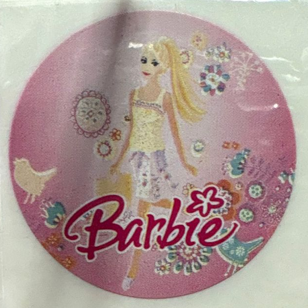 Stickers Barbie 100 un surtidos 4x4 cm