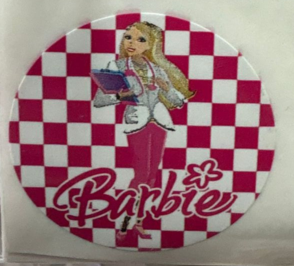 Stickers Barbie 100 un surtidos 4x4 cm