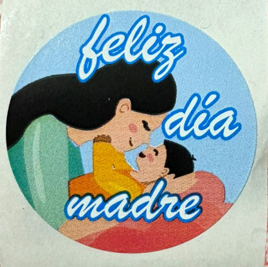 Stickers Dia de la madre surtido 5 diseños 100 un 4x4 cm