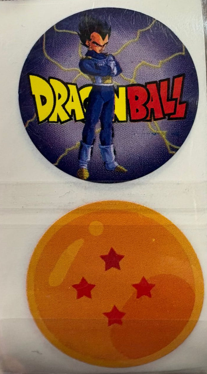Stickers Dragon Ball 100 un surtidos 4x4 cm