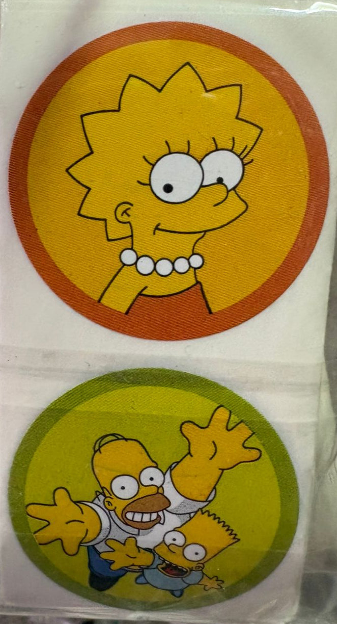 Stickers Los Simpsons 100 un surtidos 4x4 cm