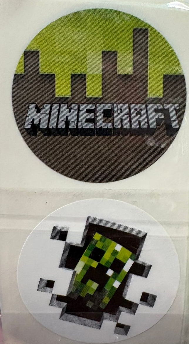 Stickers Minecraft 100 un surtidos 4x4 cm