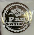 Stickers Pan Casero dorado 100 un 4x4 cm