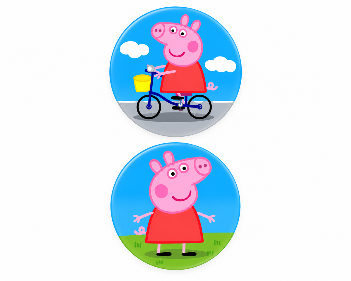 Stickers Pepa Pig 100 un surtidos 4x4 cm