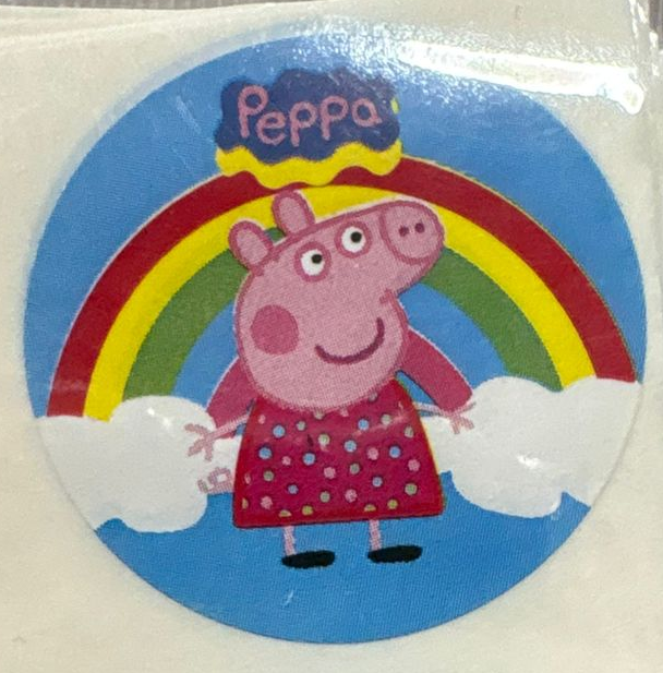 Stickers Pepa Pig 100 un surtidos 4x4 cm