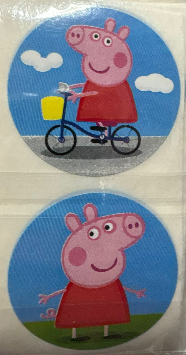 Stickers Pepa Pig 100 un surtidos 4x4 cm