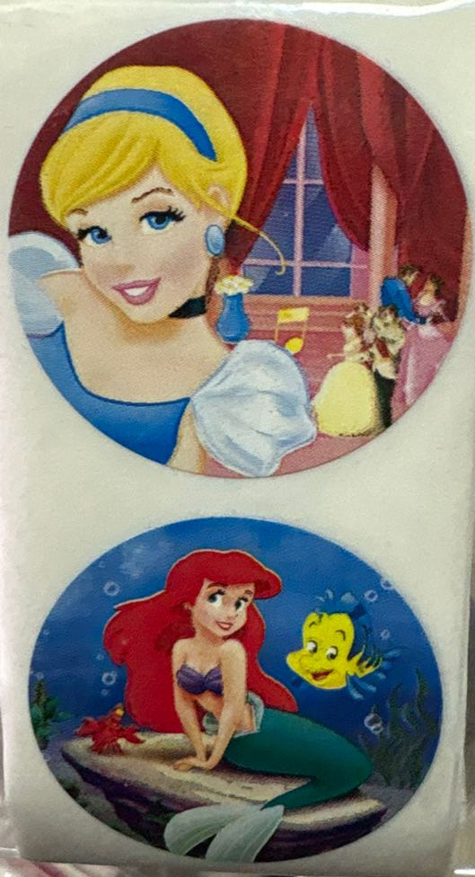Stickers Princesas 100 un surtidos 4x4 cm