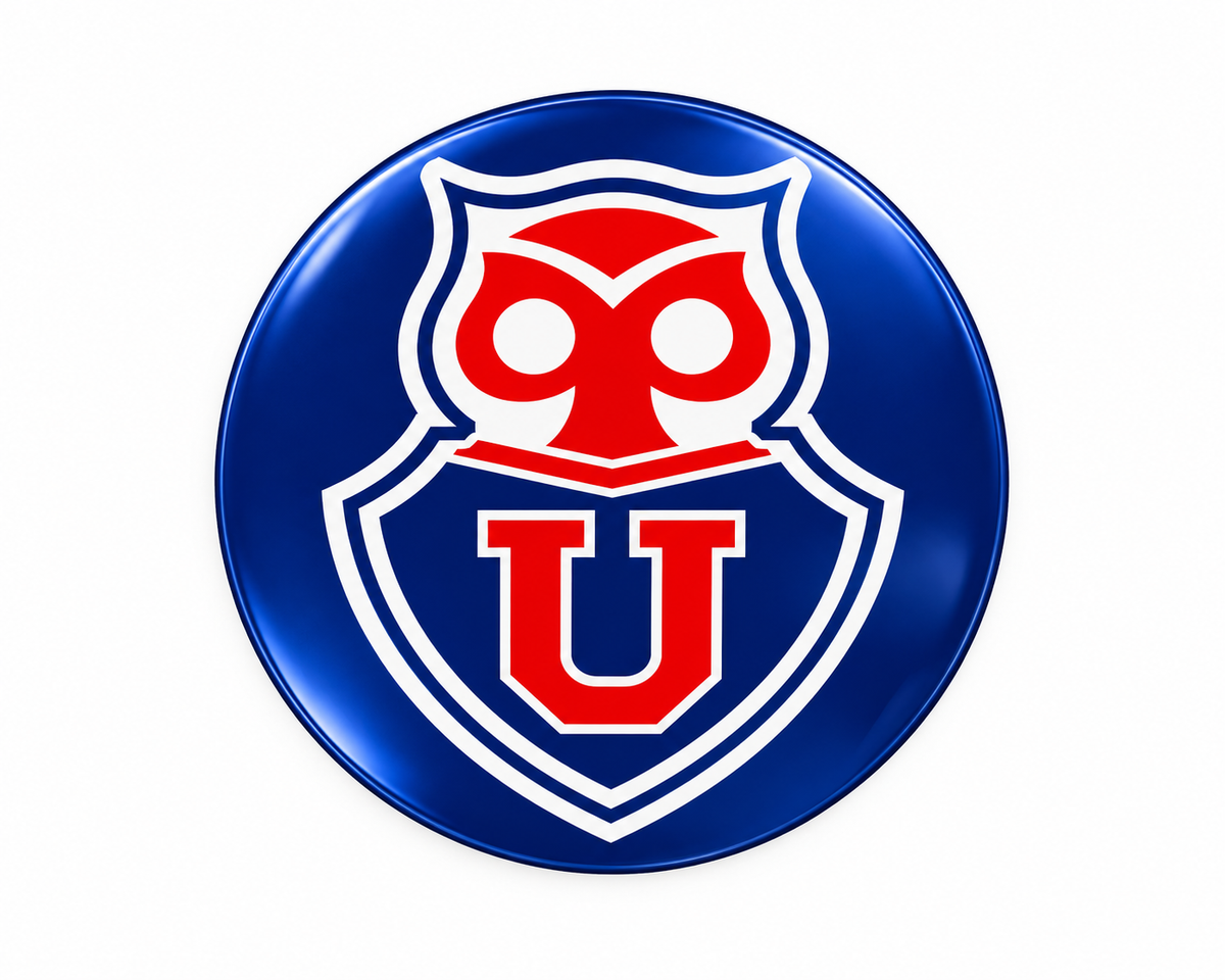 Stickers Universidad de chile 100 un 4x4 cm