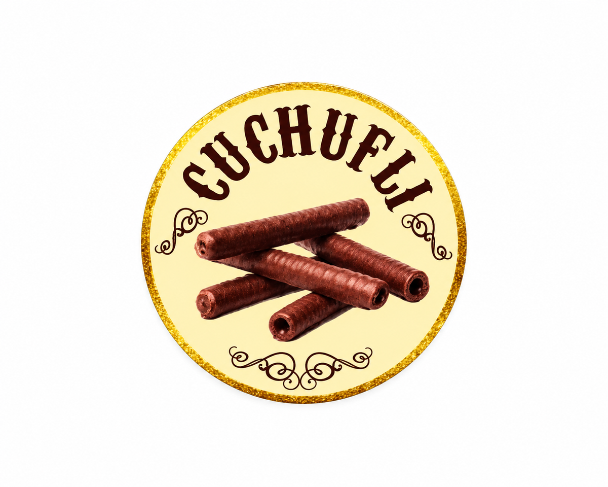 Stickers cuchufli  100 un 4x4 cm