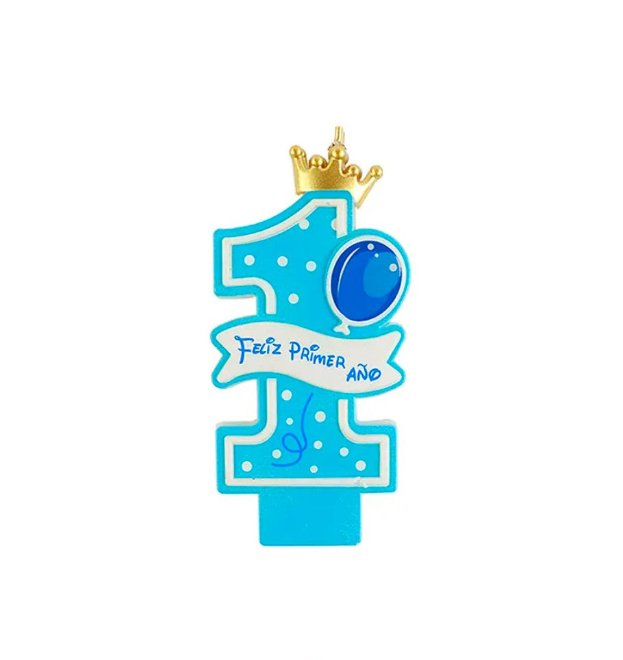 Vela Feliz primer año Celeste