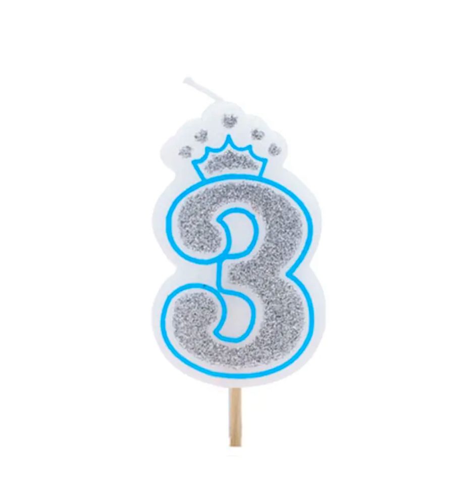 Velas con corona azul