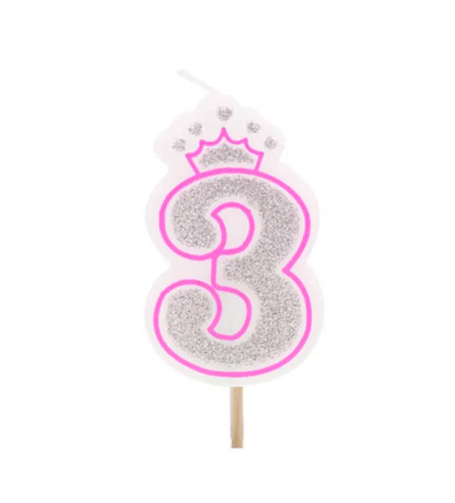 Velas con corona rosa
