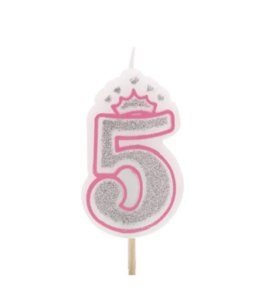Velas con corona rosa