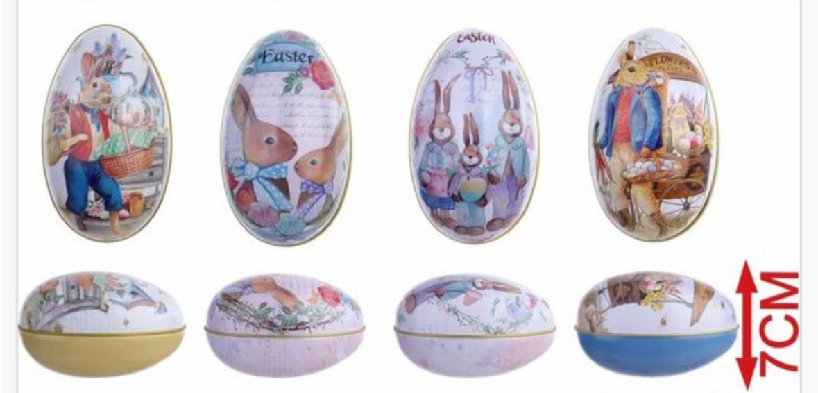 Huevos de pascua metálicos