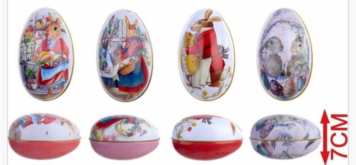 Huevos de pascua metálicos
