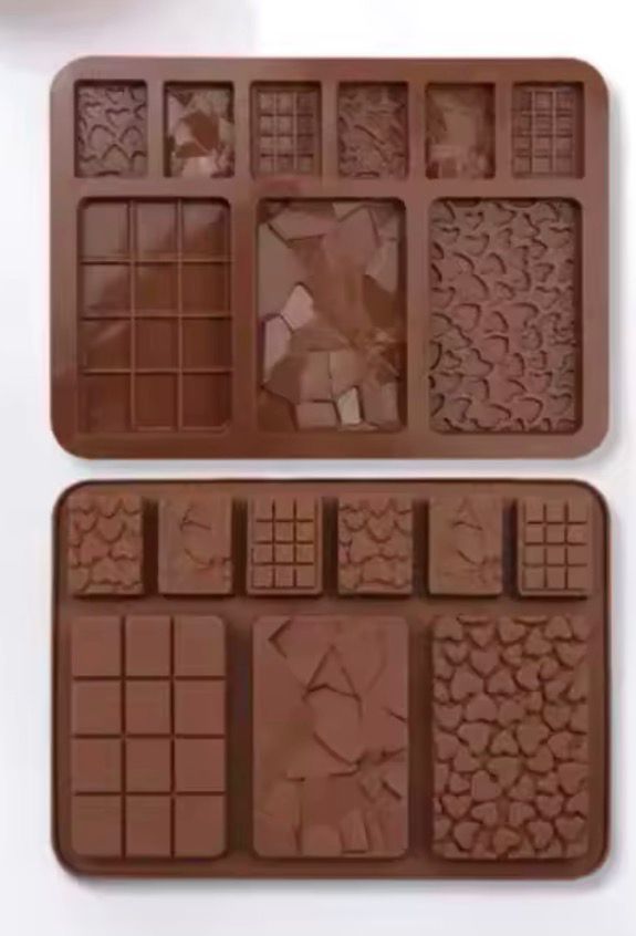 Molde silicona corazones barras