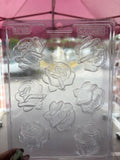 Molde plástico transparente rosa 8 cavidades 5x5 cm N27