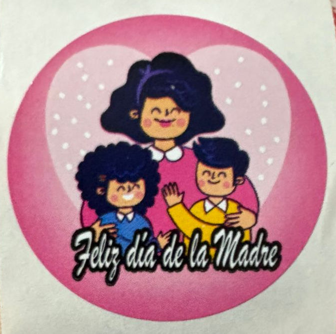 Stickers Dia de la madre surtido 5 diseños 100 un 4x4 cm