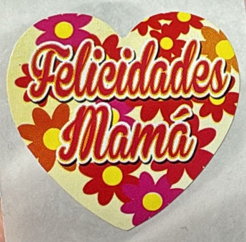 Stickers Dia de la madre surtido 7 diseños 100 un 4x4 cm