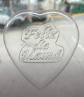 Molde plástico transparente corazón feliz día mama 12.5x13.5 cm N191