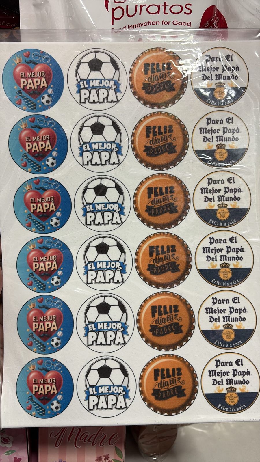 láminas de azúcar día del padre