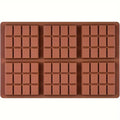 Molde Silicona 6 Barras de chocolate Cuadradas