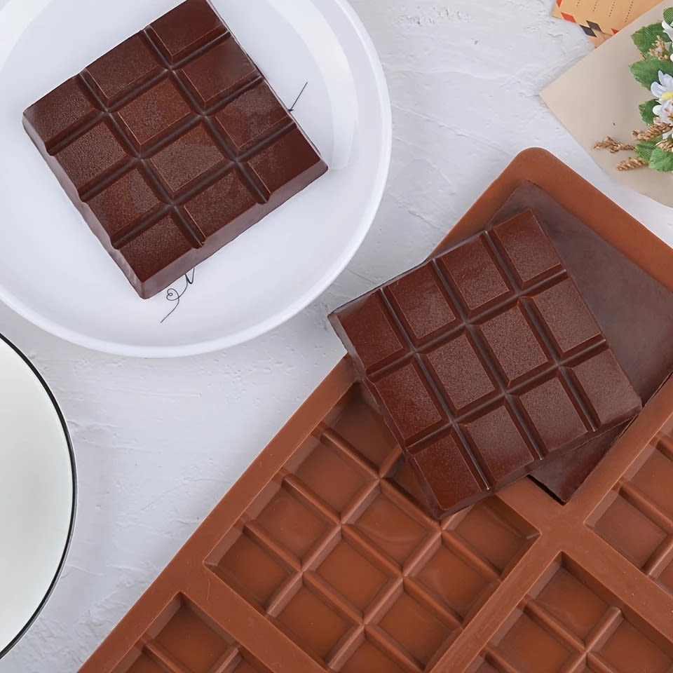 Molde Silicona 6 Barras de chocolate Cuadradas