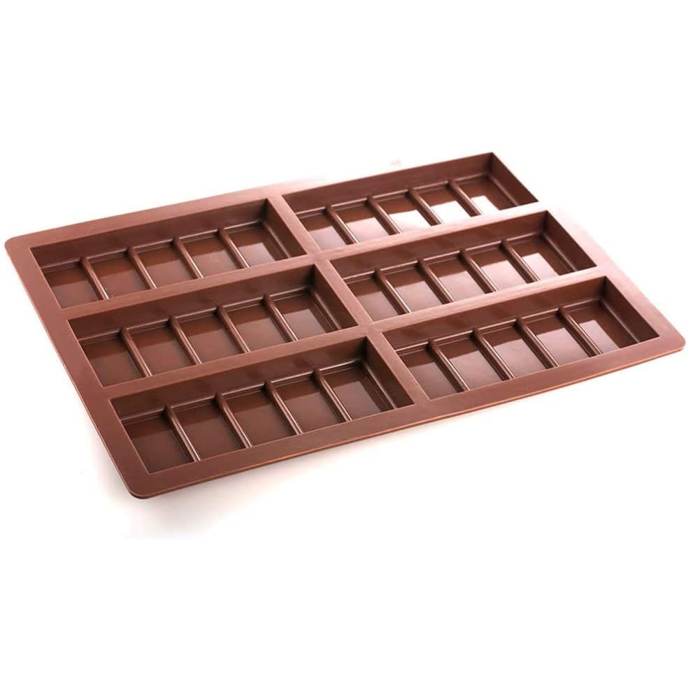 Molde Silicona 6 barras chocolate 5 segmentos