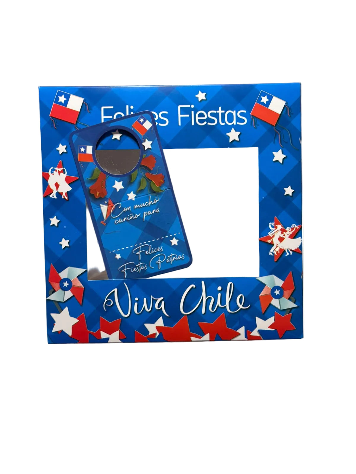 Caja Fiestas Patrias visor Azul
