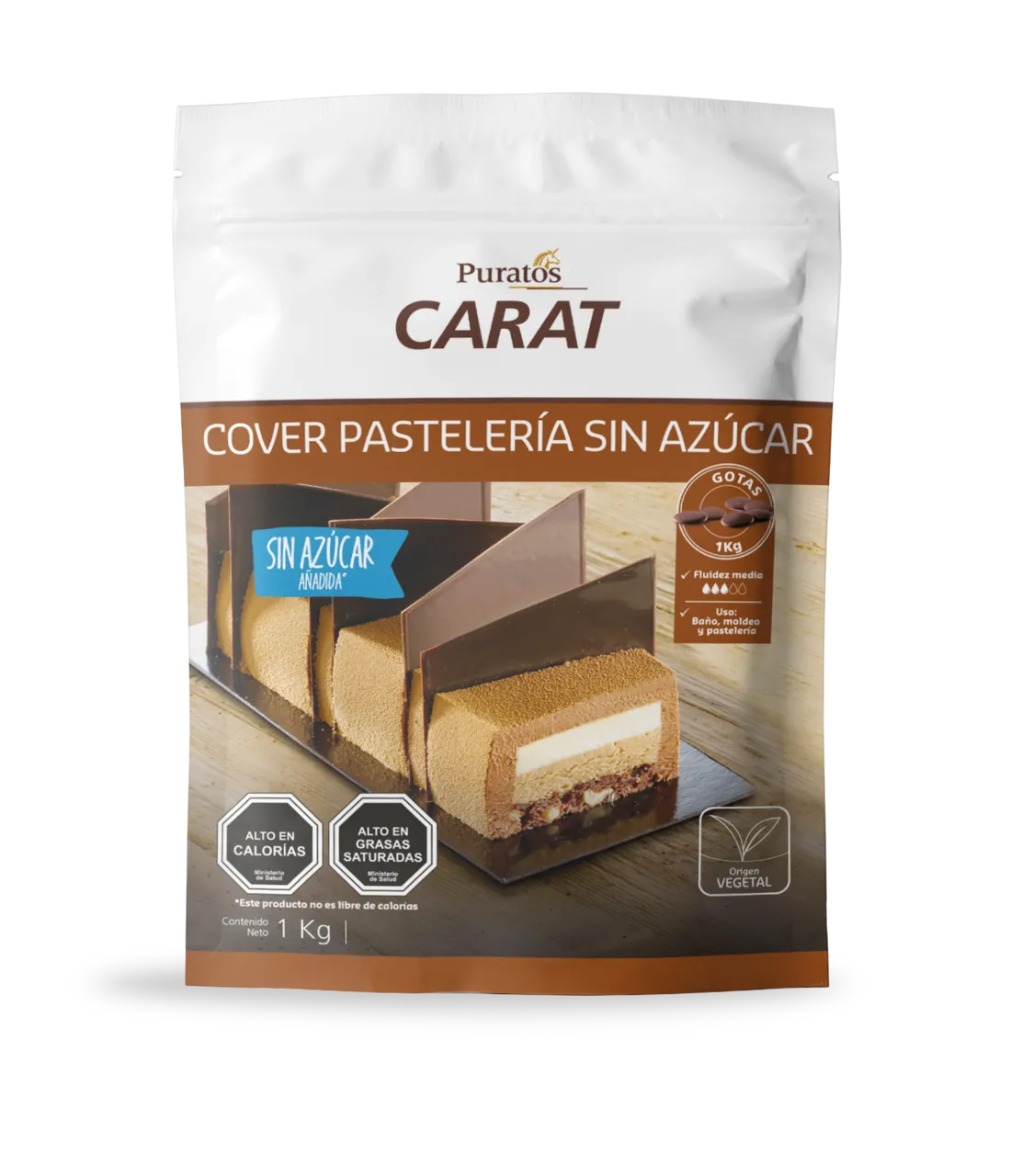 Chocolate Carat cover pastelería sin azúcar  1 kg