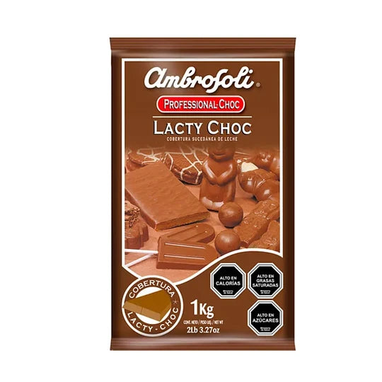 Cobertura de Chocolate Lacty Choc Ambrosoli en barra 1kg