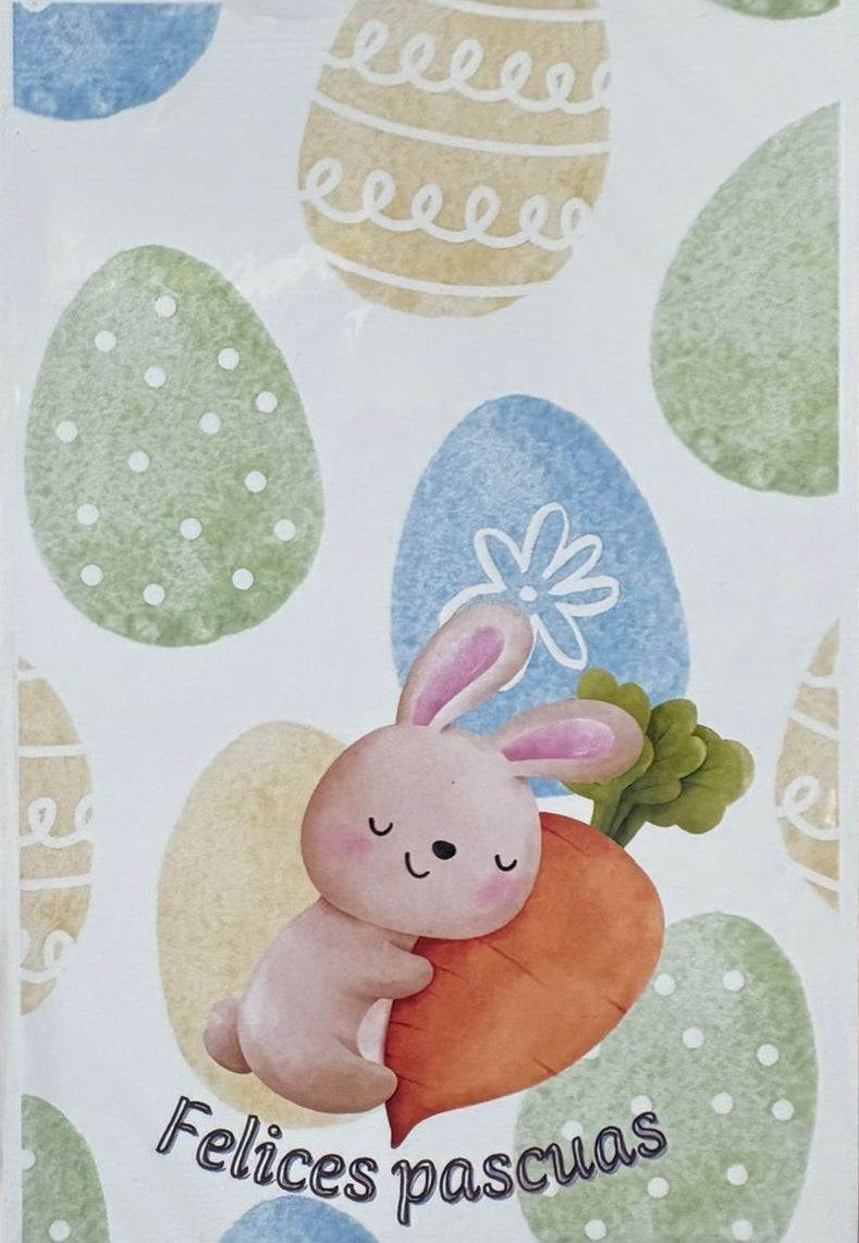 cookie card conejito de pascua sobre zanahoria