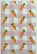 cookie card zanahoria pascua fondo rosado