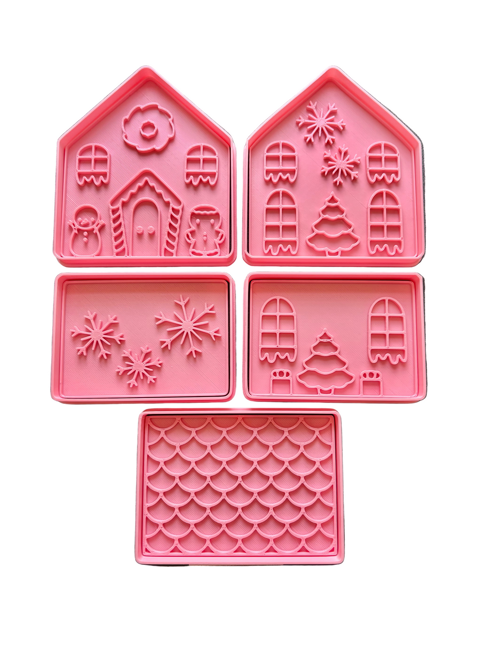 Set cortadores de galletas casa de jengibre armable 12cm