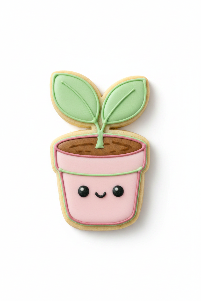 cortador de galletas Macetero con planta