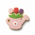 cortador de galletas tetera con flores