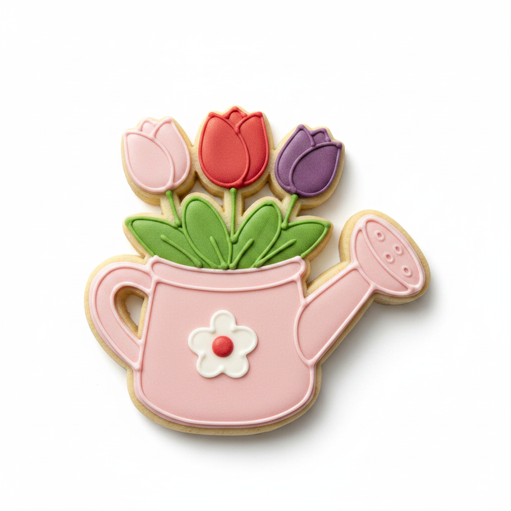 cortador de galletas tetera con flores