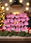 Set cortadores de galletas calendario de advientos 25PCS 3 cm