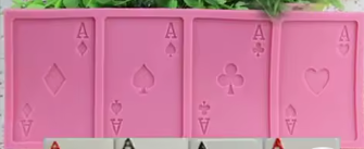 Molde silicona cartas poker
