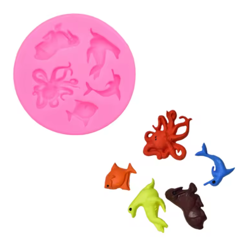 Molde de silicona animales marinos 2