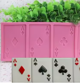 Molde silicona cartas poker