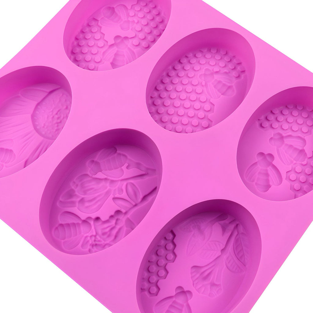 Molde de silicona 6 cavidades dif modelos con Abejas